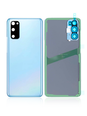 Back Cover Glass With Camera Lens Compatible For Samsung Galaxy S20 Replacement  (No Logo) (Vemake) (Cloud Blue)