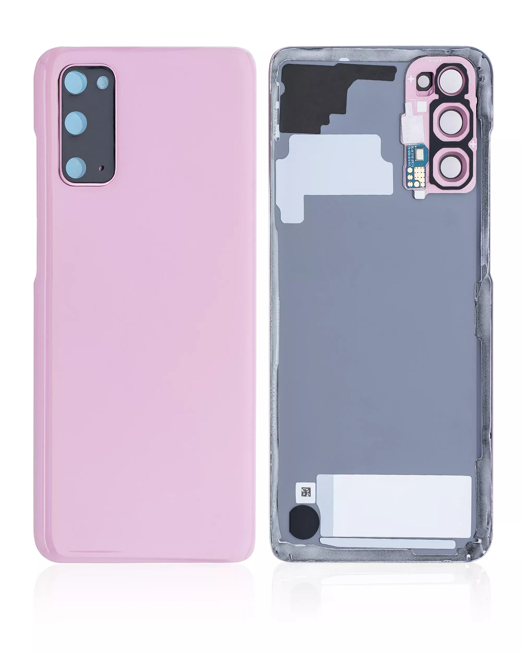 Back Cover Glass With Camera Lens Compatible For Samsung Galaxy S20 Replacement  (No Logo) (Vemake) (Cloud Pink)