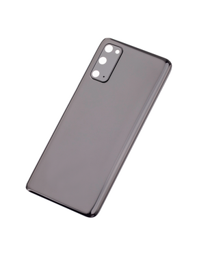 Replacement Back Cover Glass With Camera Lens Compatible For Samsung Galaxy S20 (No Logo) (Vemake) (Cosmic Black)