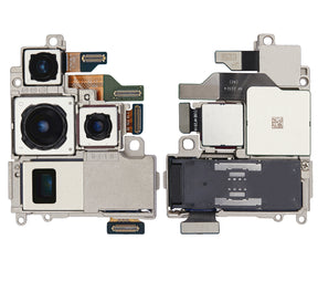 Back Camera Assembly (Wide & Periscope & Ultra Wide & Telephoto) Compatible For Samsung Galaxy S22 Ultra 5G Replacement by MacFactory.Store