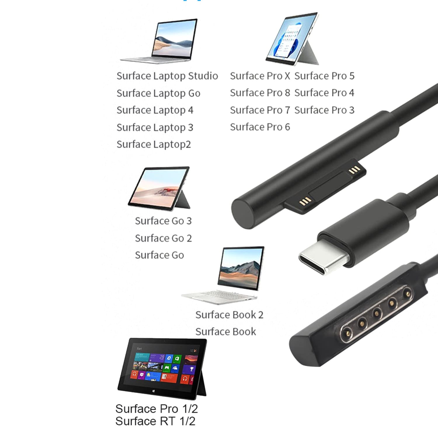 BY-006S Microsoft Surface Power / Boot Cable (Baiyi)