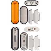 Sidekey Button Set Compatible For Watch Series Ultra 1st Gen (49MM) (Orange / Silver) (5 Piece Set)