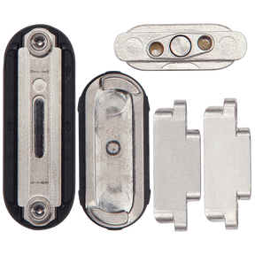 Sidekey Button Set Compatible For Watch Series Ultra 1st Gen (49MM) (Orange / Silver) (5 Piece Set)