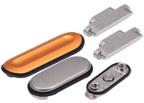 Sidekey Button Set Compatible For Watch Series Ultra 1st Gen (49MM) (Orange / Silver) (5 Piece Set)