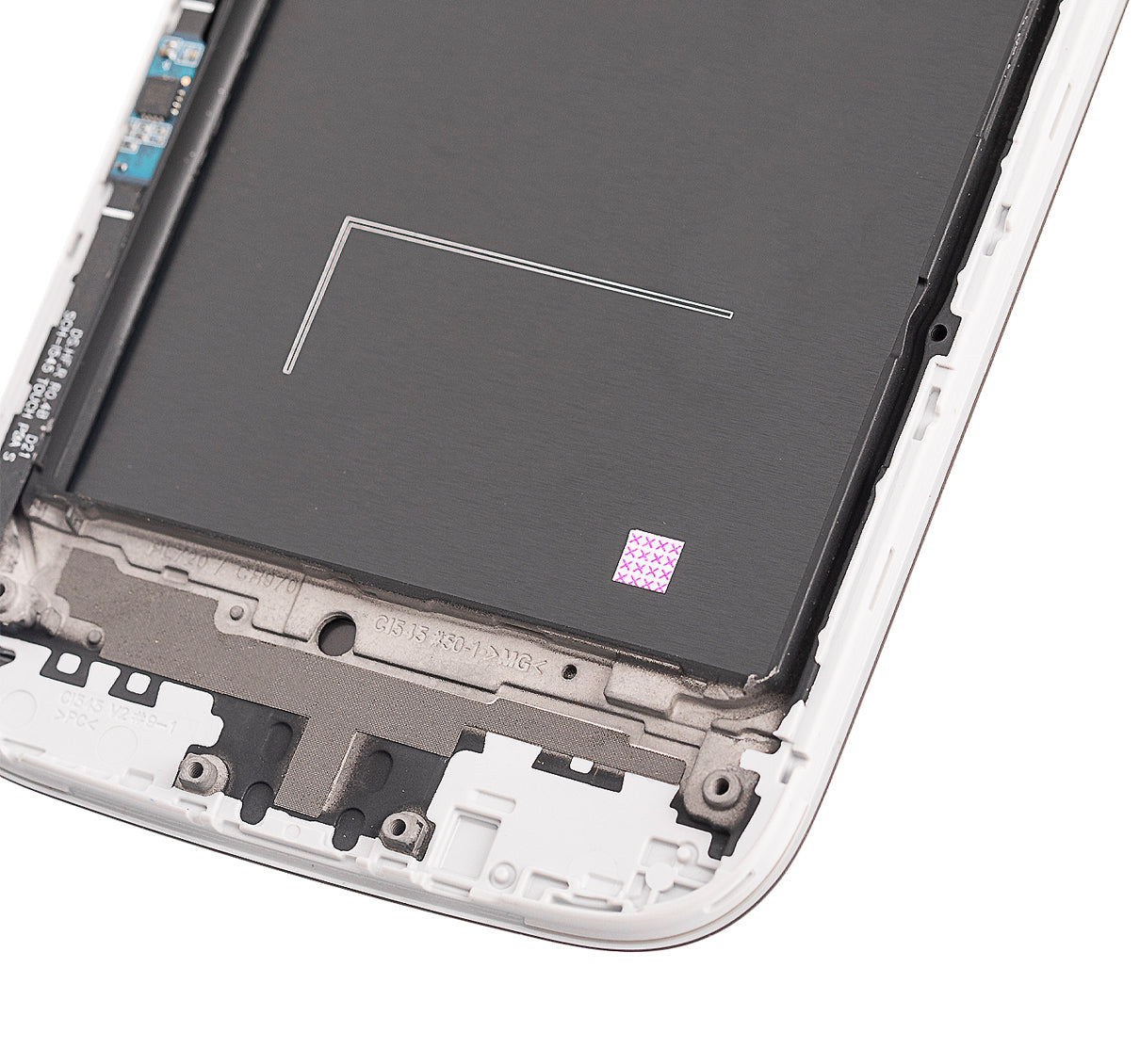 Replacement OLED Assembly With Frame Compatible For Samsung Galaxy S4 (I545 / L720 / R970) (Verizon & Sprint) (Refurbished) (White)