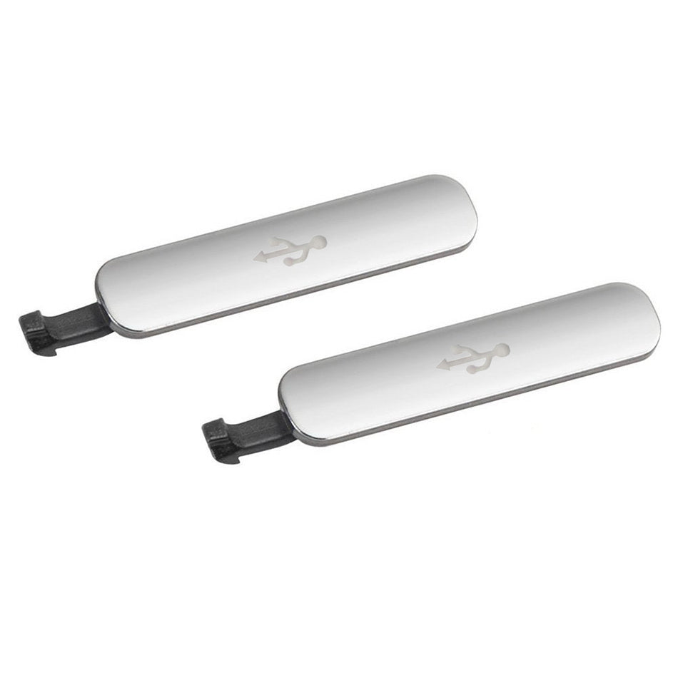 Replacement Charging Port Cover Compatible For Samsung Galaxy S5 (Silver)