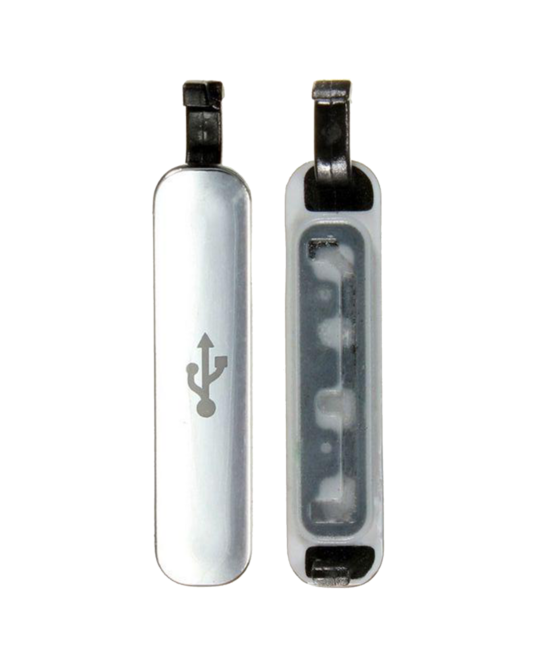 Replacement Charging Port Cover Compatible For Samsung Galaxy S5 (Silver)