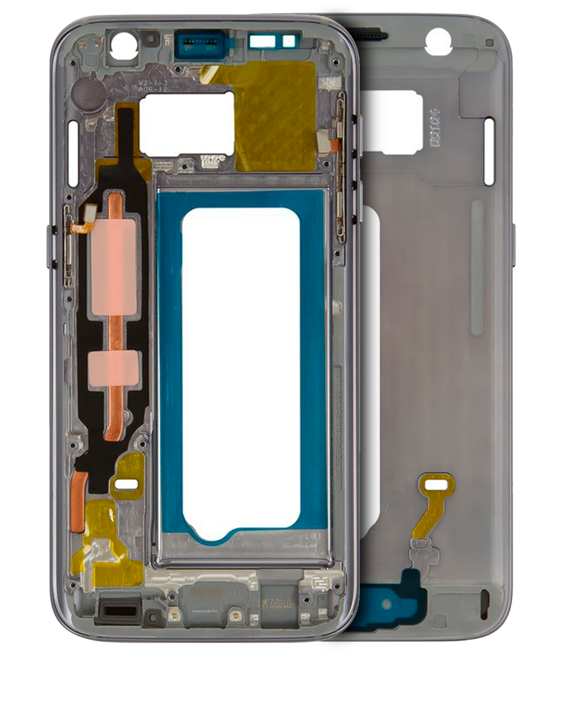 Replacement Mid-Frame Housing Compatible For Samsung Galaxy S7 (With Small Parts) (Black)