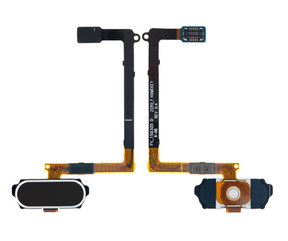 Home Button With Flex Compatible For Samsung Galaxy S6 Replacement (Black)