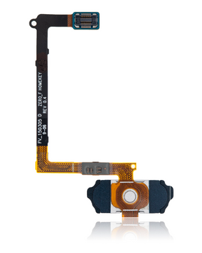 Home Button With Flex Compatible For Samsung Galaxy S6 Replacement (Black)