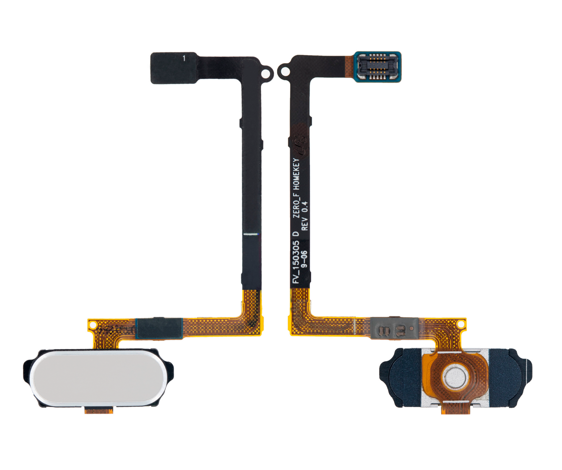 Home Button With Flex Compatible For Samsung Galaxy S6 Replacement (White)