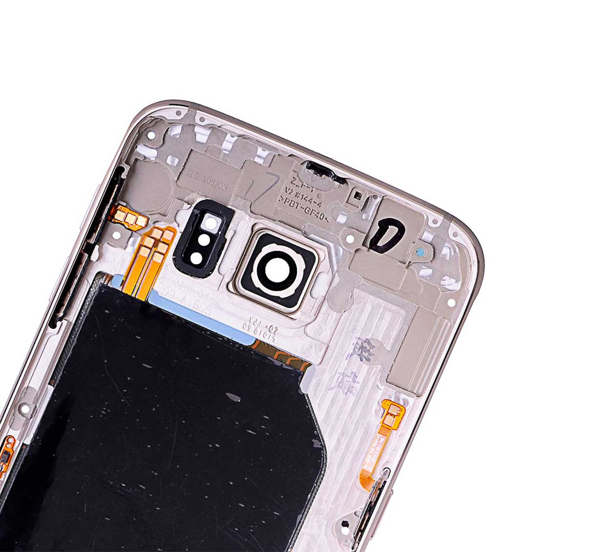 Replacement Mid-Frame Housing Compatible For Samsung Galaxy S6 (With Small Parts) (Gold)