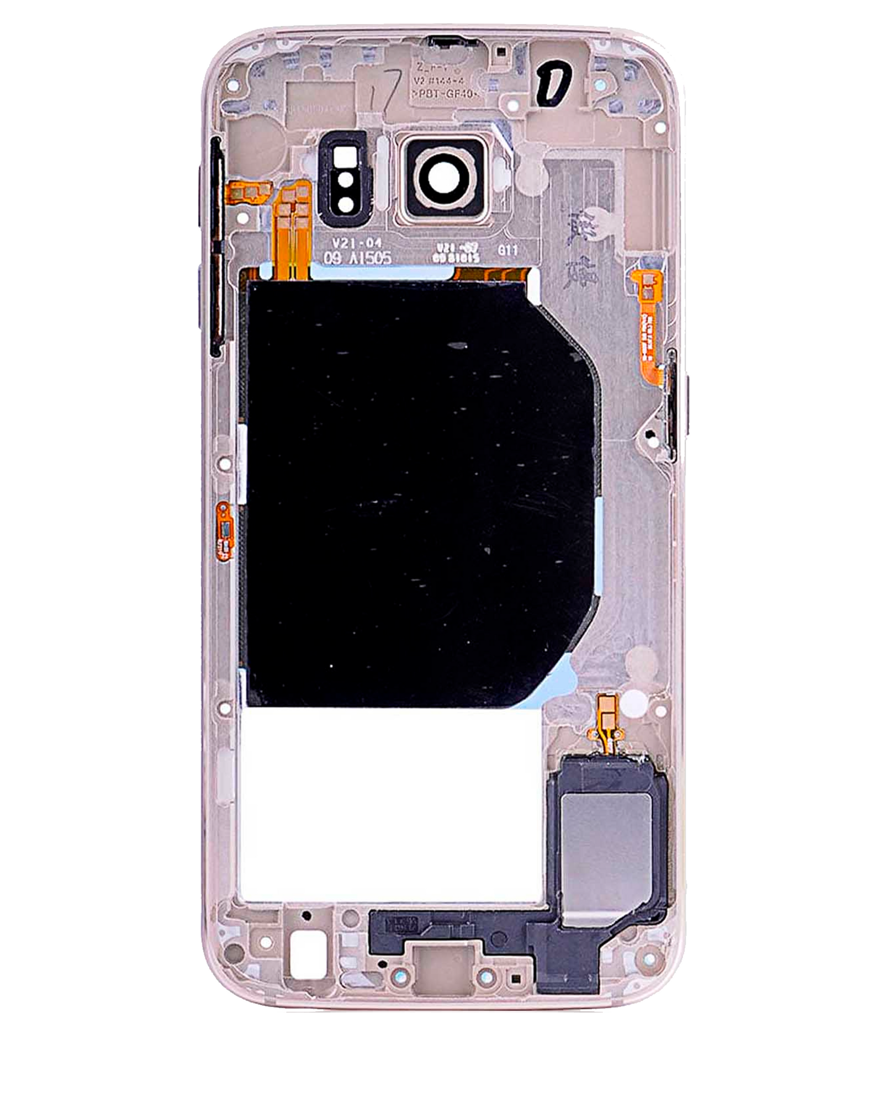 Replacement Mid-Frame Housing Compatible For Samsung Galaxy S6 (With Small Parts) (Gold)