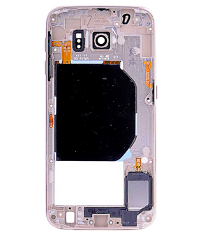Replacement Mid-Frame Housing Compatible For Samsung Galaxy S6 (With Small Parts) (Gold)