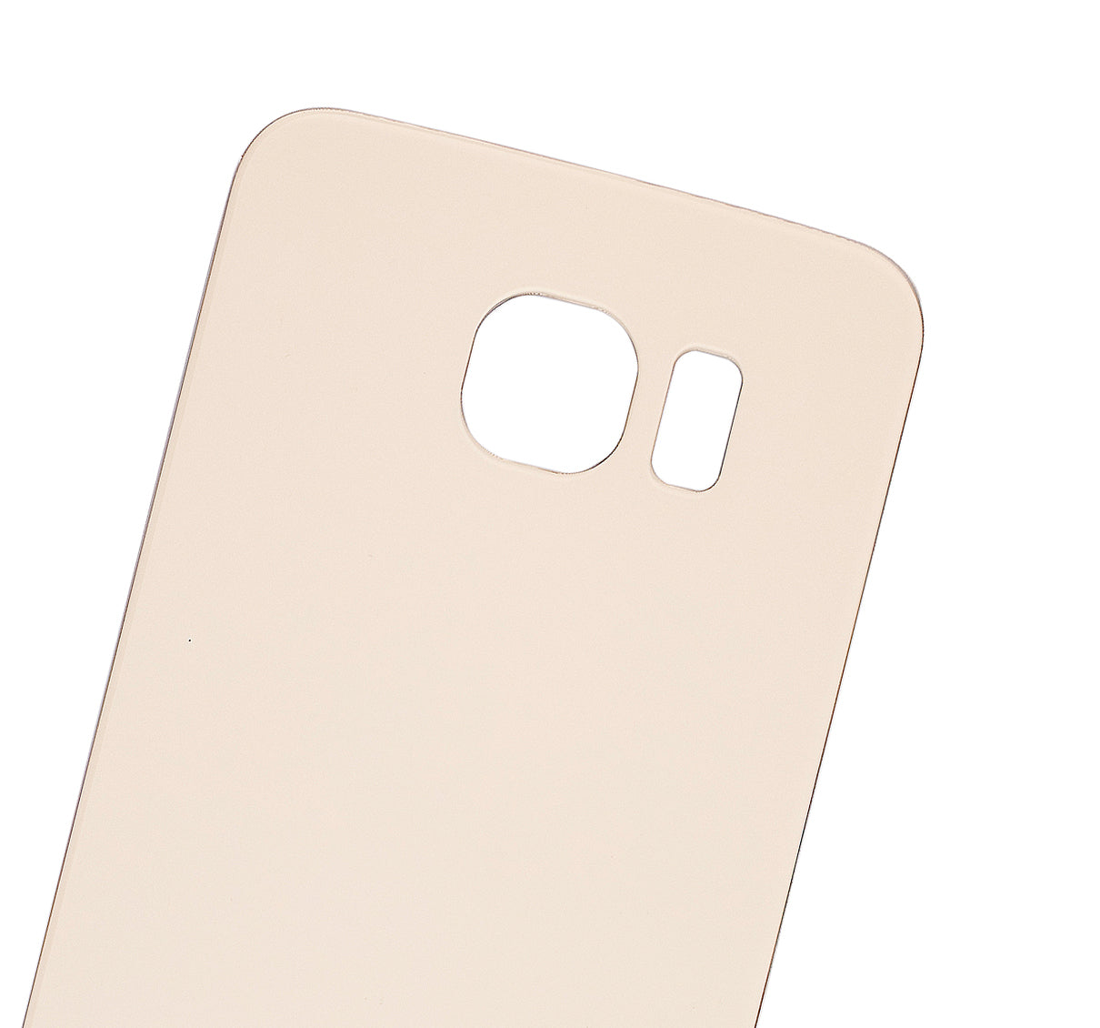 Replacement Back Cover Glass Compatible For Samsung Galaxy S6 (No Logo) (Vemake) (Gold)
