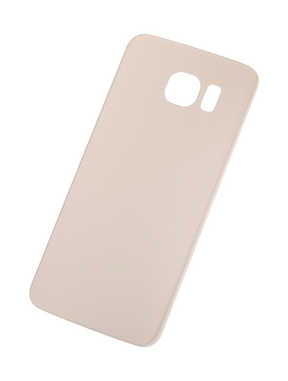Replacement Back Cover Glass Compatible For Samsung Galaxy S6 (No Logo) (Vemake) (Gold)