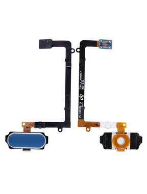 Replacement Home Button With Flex Cable Compatible For Samsung Galaxy S6 Edge (Blue)
