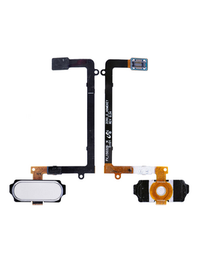 Replacement Home Button With Flex Cable Compatible For Samsung Galaxy S6 Edge (White)