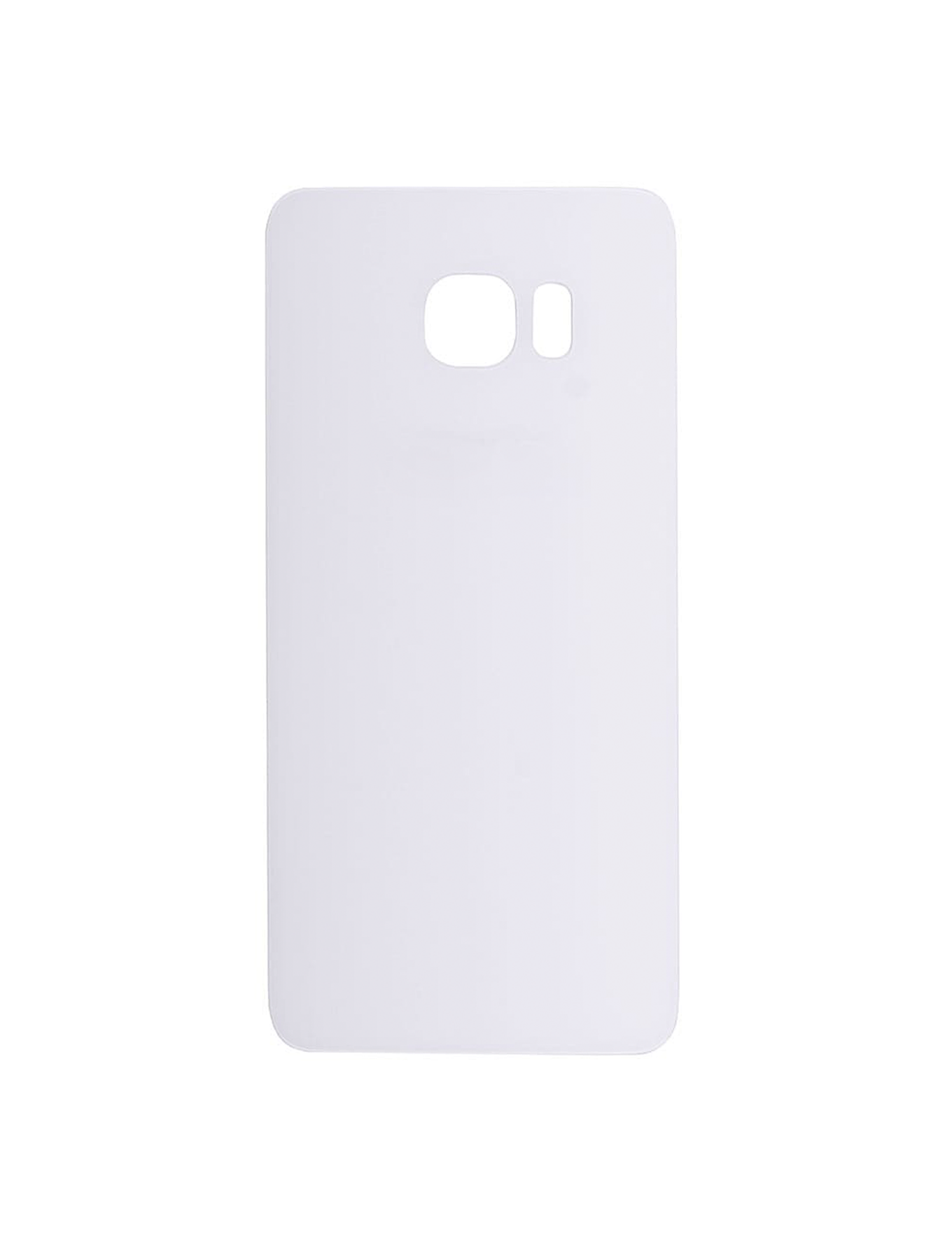 Replacement Back Cover Glass Compatible For Samsung Galaxy S6 Edge (No Logo) (Vemake) (White)