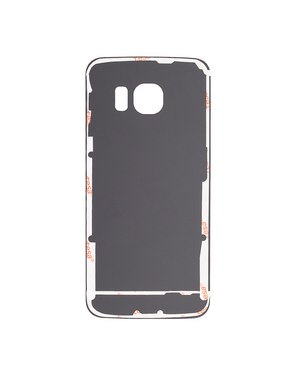 Replacement Back Cover Glass Compatible For Samsung Galaxy S6 Edge (No Logo) (Vemake) (White)