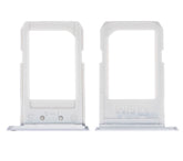 Sim Card Tray Replacement  Compatible For Samsung Galaxy S6 Edge Plus (White Pearl / Silver)