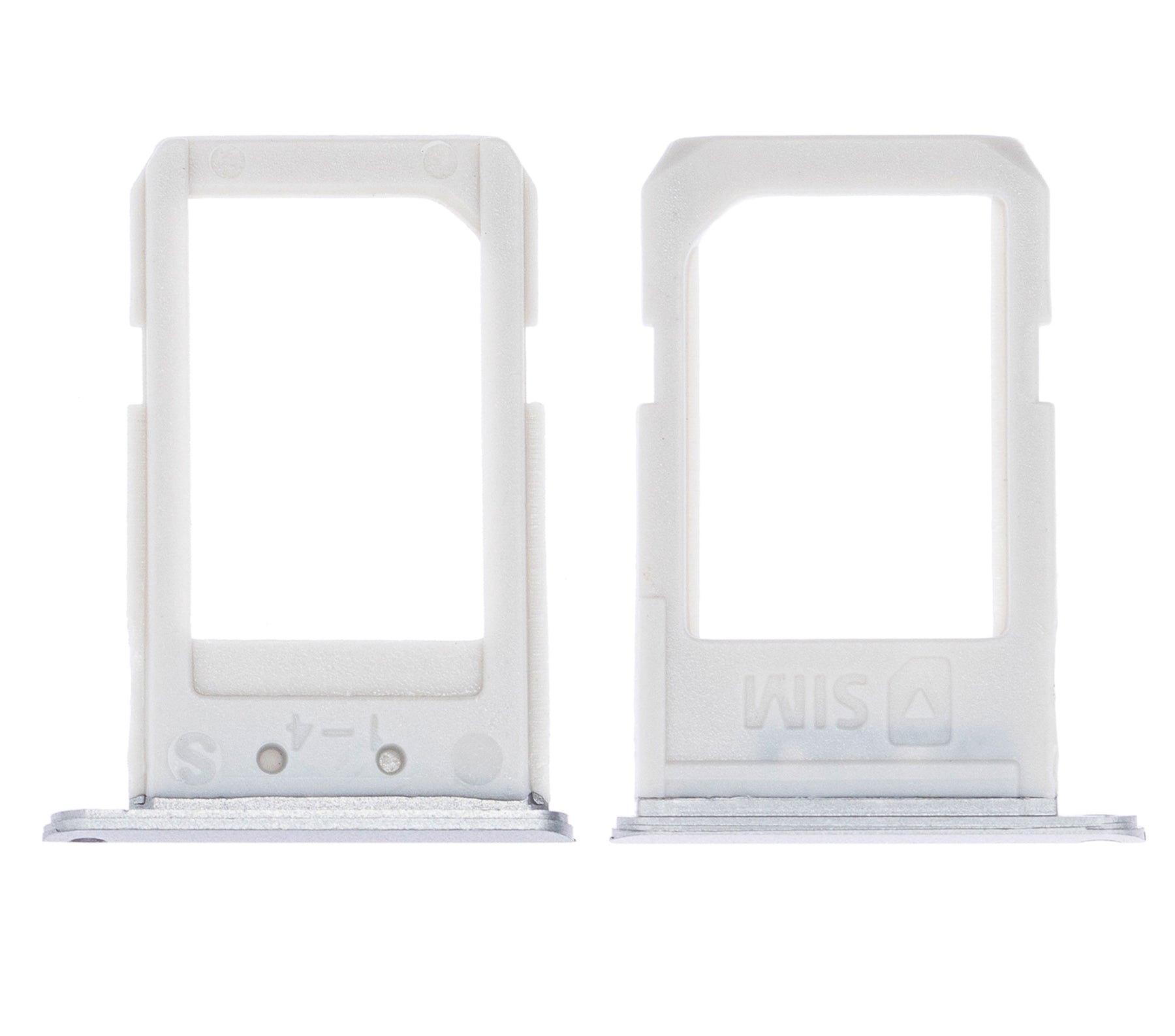 Sim Card Tray Replacement  Compatible For Samsung Galaxy S6 Edge Plus (White Pearl / Silver)