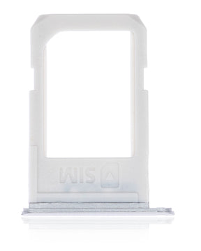 Sim Card Tray Replacement  Compatible For Samsung Galaxy S6 Edge Plus (White Pearl / Silver)