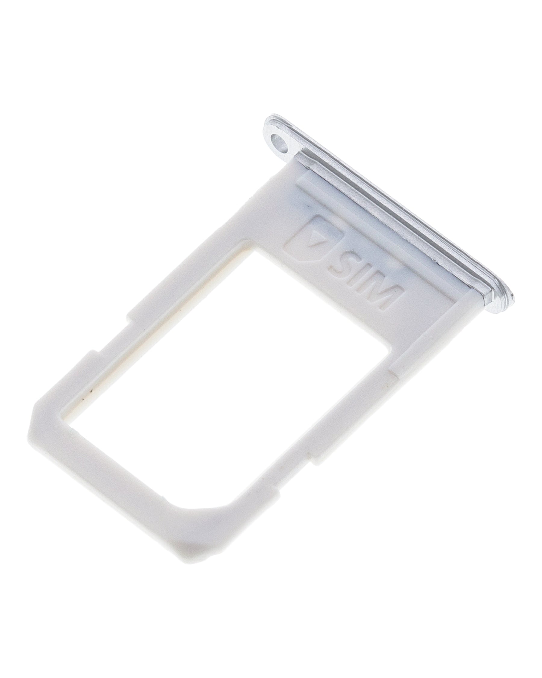 Sim Card Tray Replacement  Compatible For Samsung Galaxy S6 Edge Plus (White Pearl / Silver)