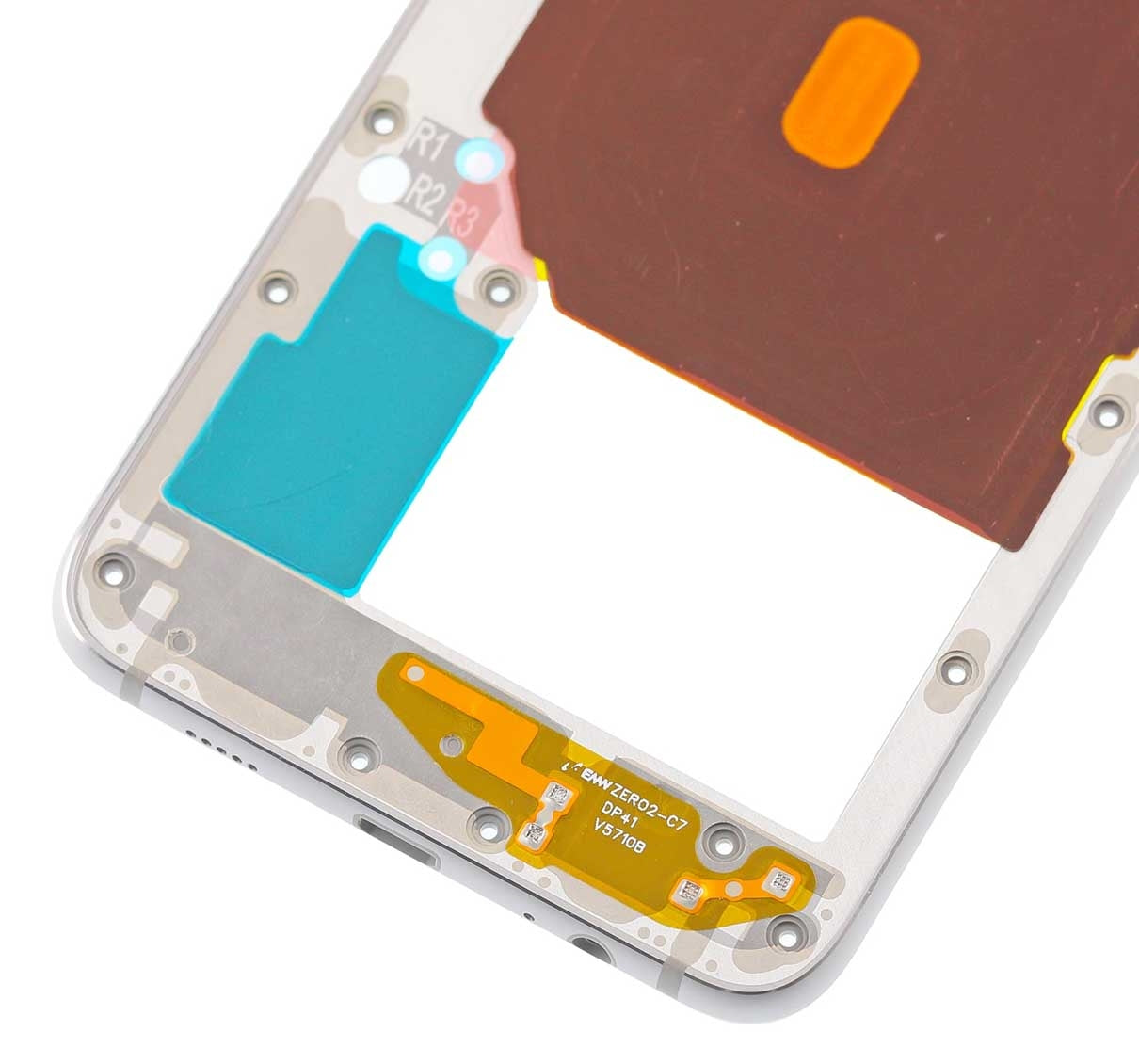 Replacement Mid-Frame Housing Compatible For Samsung Galaxy S6 Edge Plus (With Small Parts) (White Pearl)