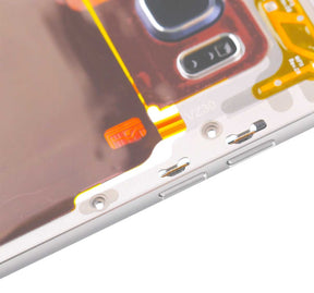 Replacement Mid-Frame Housing Compatible For Samsung Galaxy S6 Edge Plus (With Small Parts) (White Pearl)