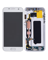 Replacement OLED Assembly With Frame Compatible For Samsung Galaxy S7 (Refurbished) (All US Models) (Silver Titanium)