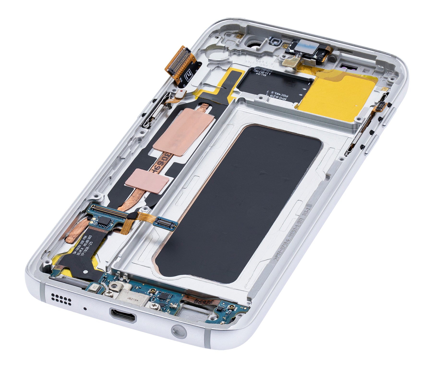 Replacement OLED Assembly With Frame Compatible For Samsung Galaxy S7 (Refurbished) (All US Models) (Silver Titanium)