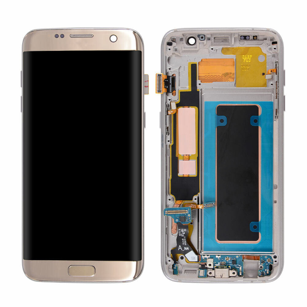 OLED Assembly With Frame Compatible For Samsung Galaxy S7 Edge Replacement(G935W8) (Service Pack) (Gold)