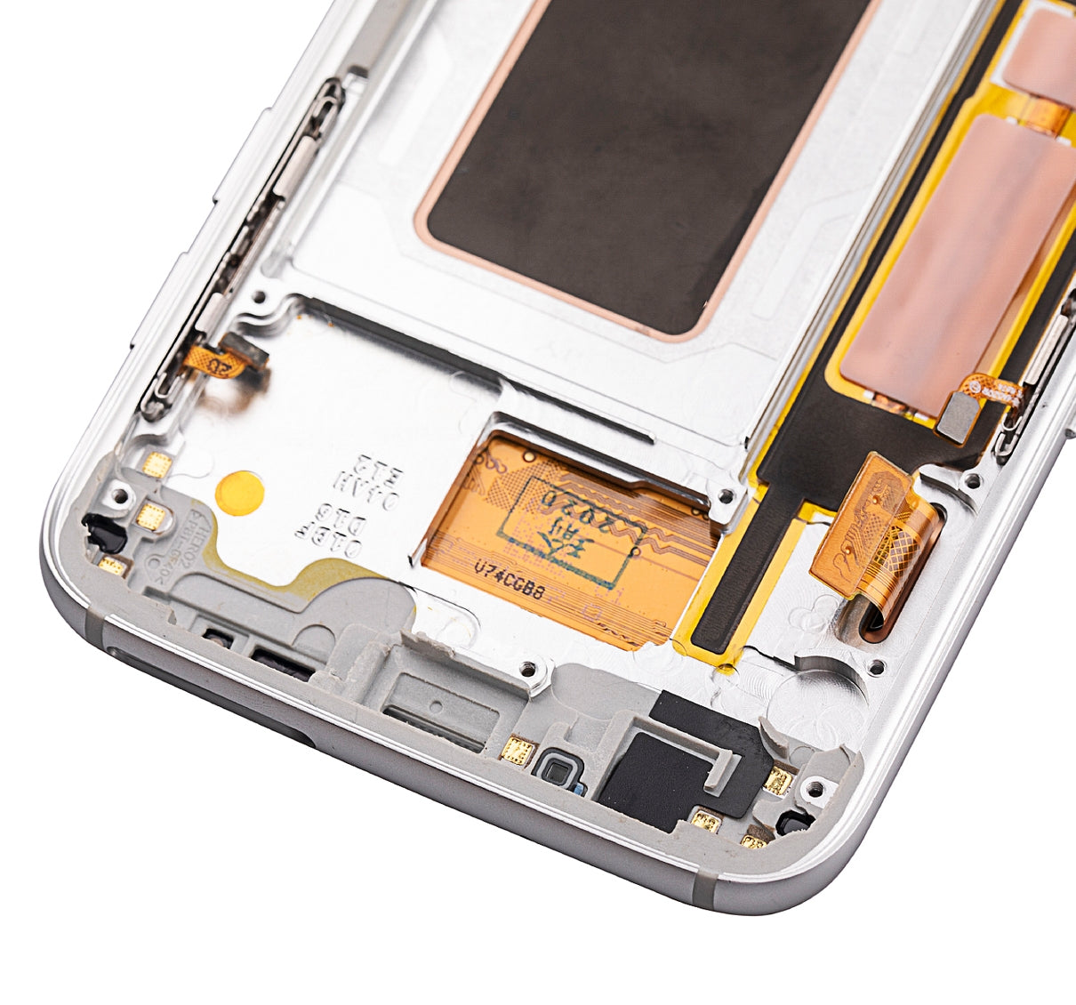 OLED Assembly With Frame Compatible For Samsung Galaxy S7 Edge Replacement (International / G935F) (Refurbished) (Silver)