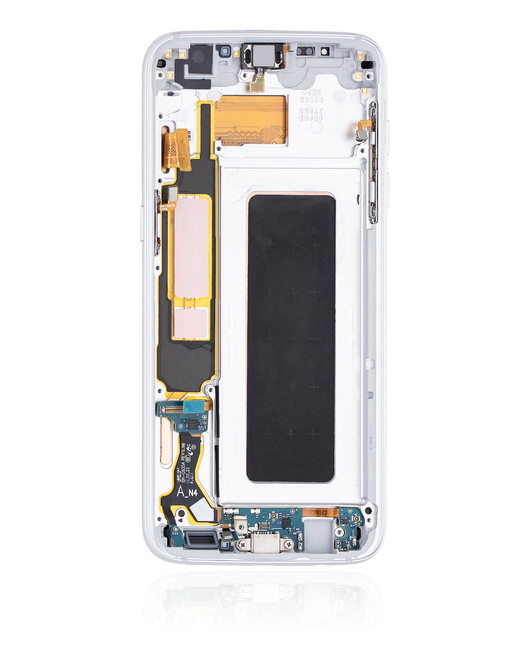 Replacement OLED Assembly With Frame Compatible For Samsung Galaxy S7 Edge (All US Models / G935A) (Refurbished) (White Pearl)