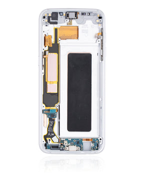 Replacement OLED Assembly With Frame Compatible For Samsung Galaxy S7 Edge (All US Models / G935A) (Refurbished) (White Pearl)