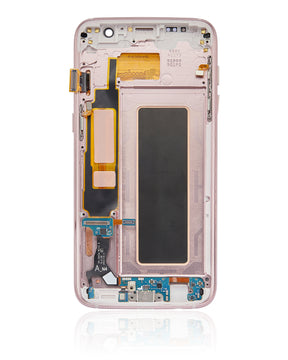 Replacement OLED Assembly With Frame Compatible For Samsung Galaxy S7 Edge (All US Models / G935A) (Refurbished) (Rose Gold)