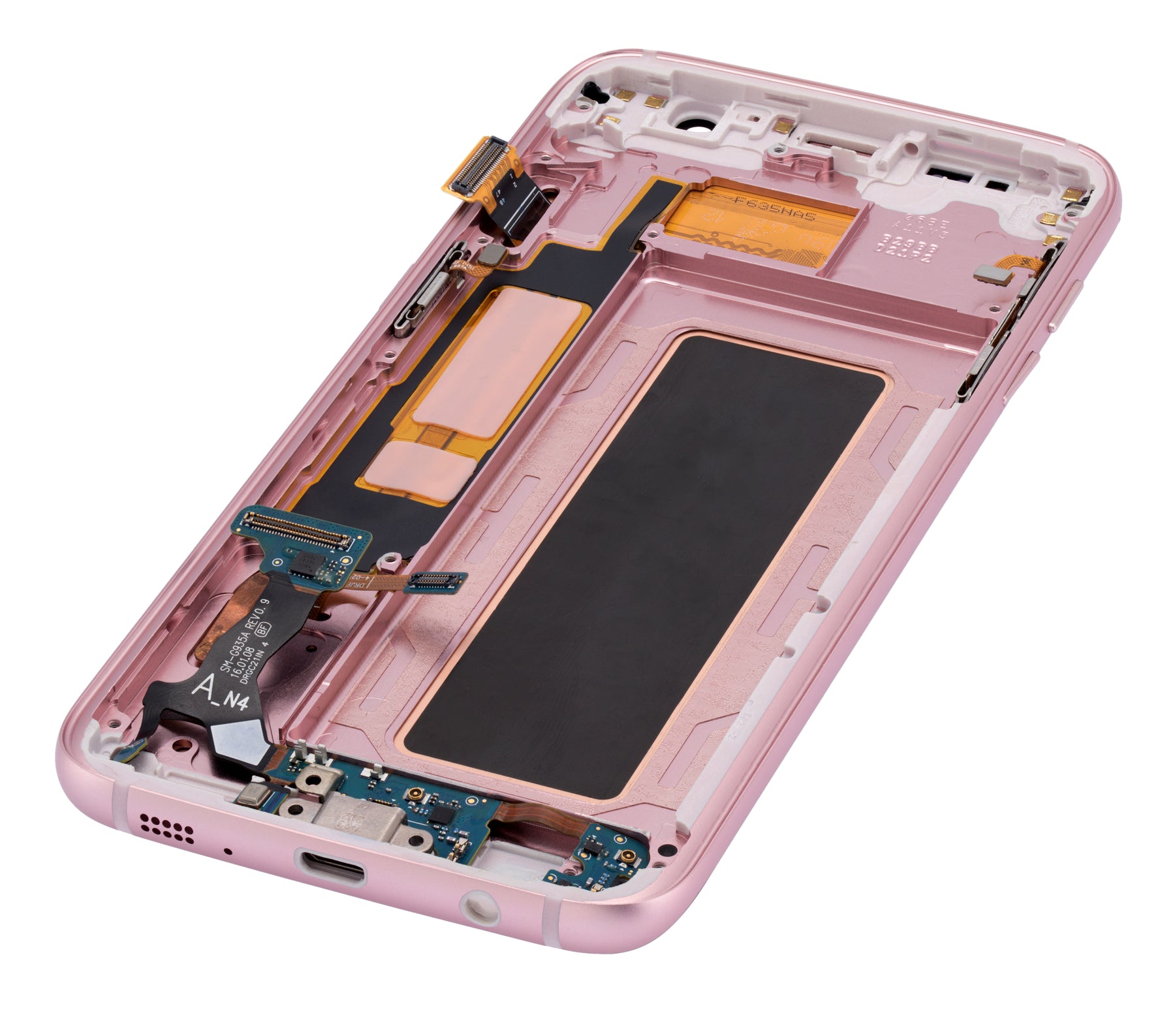 Replacement OLED Assembly With Frame Compatible For Samsung Galaxy S7 Edge (All US Models / G935A) (Refurbished) (Rose Gold)