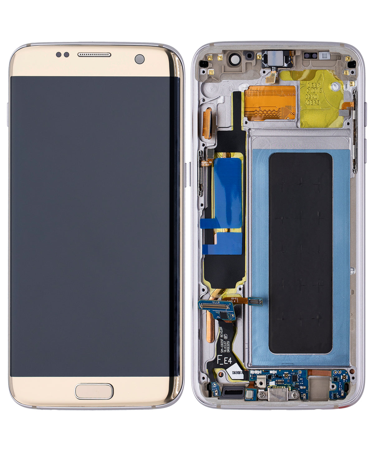 Replacement OLED Assembly With Frame Compatible For Samsung Galaxy S7 Edge (International / G935F) (Refurbished) (Gold Platinum)