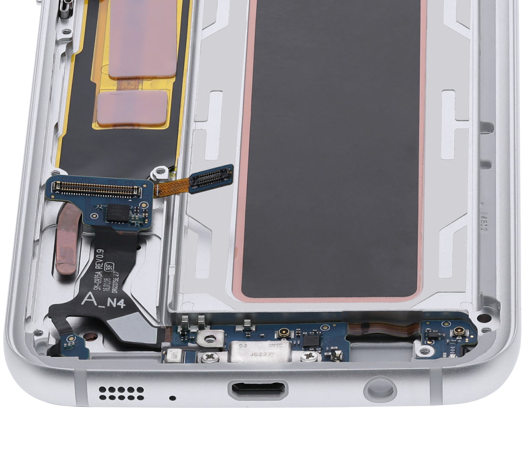 Replacement OLED Assembly With Frame Compatible For Samsung Galaxy S7 Edge G935A (US Version) (Service Pack) (Silver)