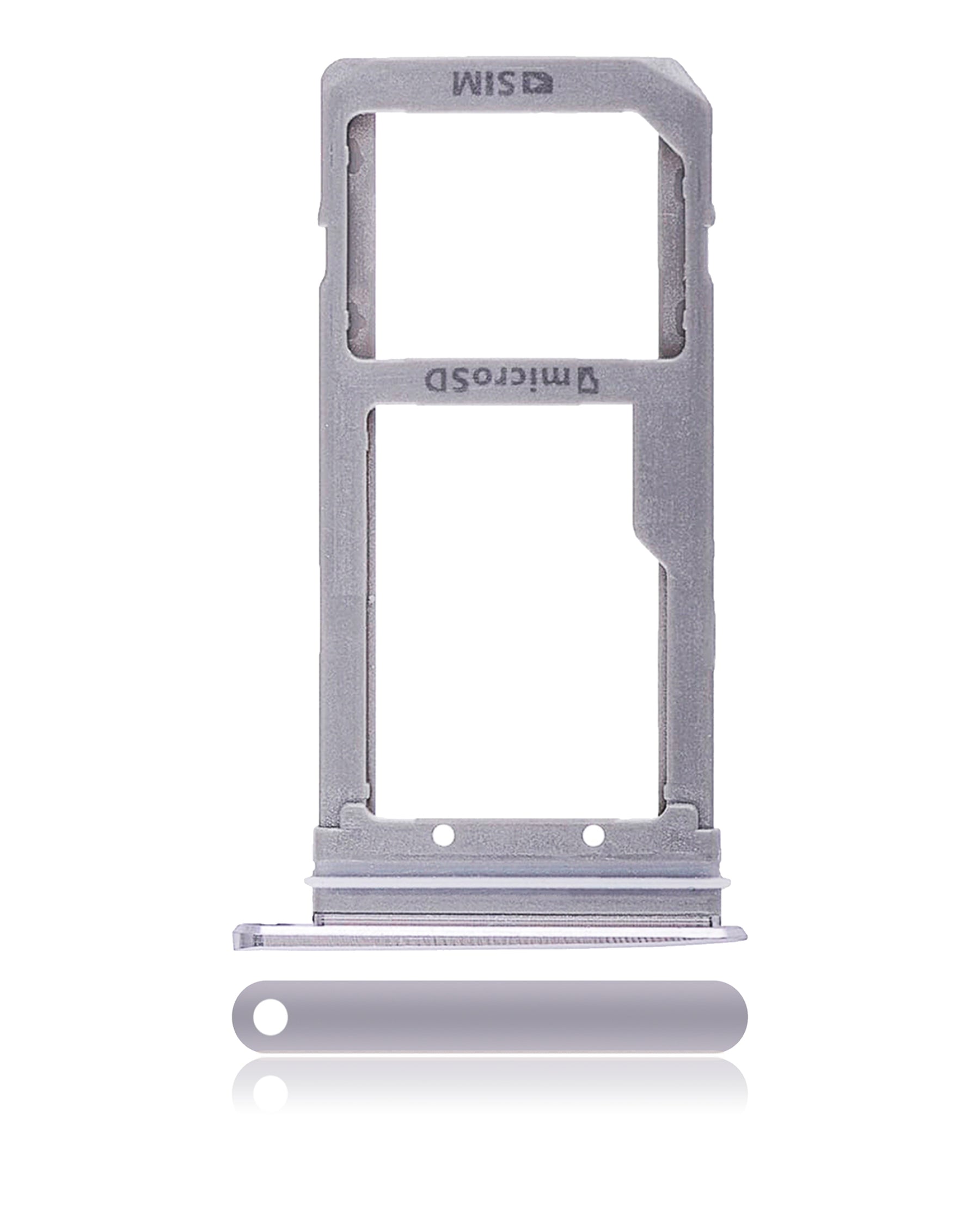 Single Sim Card Tray Compatible For Samsung Galaxy S7 Edge Replacement by Macfactory.in (Silver)