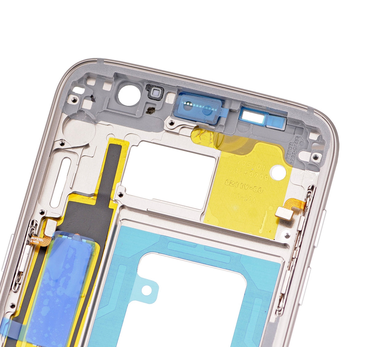 Replacement Mid-Frame Housing Compatible For Samsung Galaxy S7 Edge (With Small Parts) (Gold)