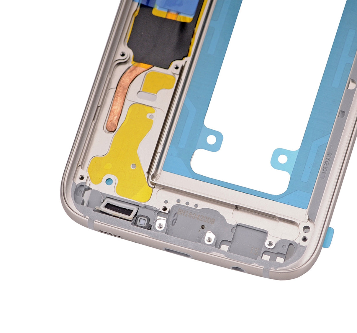 Replacement Mid-Frame Housing Compatible For Samsung Galaxy S7 Edge (With Small Parts) (Gold)