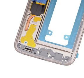 Replacement Mid-Frame Housing Compatible For Samsung Galaxy S7 Edge (With Small Parts) (Gold)