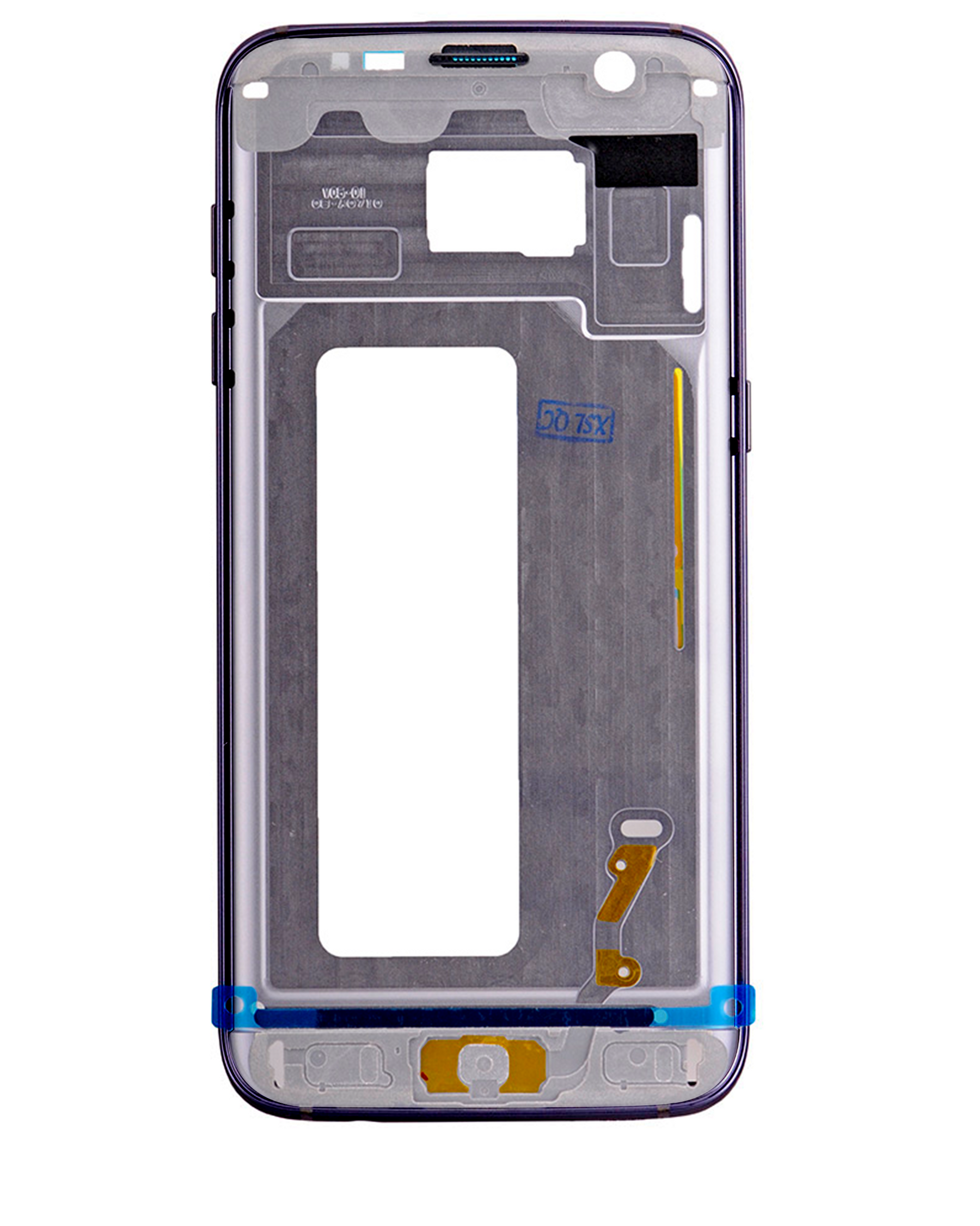 Replacement Mid-Frame Housing Compatible For Samsung Galaxy S7 Edge (With Small Parts) (Black)