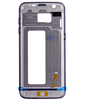 Replacement Mid-Frame Housing Compatible For Samsung Galaxy S7 Edge (With Small Parts) (Black)