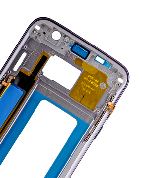 Replacement Mid-Frame Housing Compatible For Samsung Galaxy S7 Edge (With Small Parts) (Black)