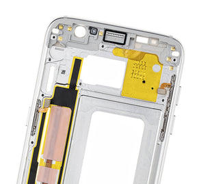 Mid-Frame Housing Compatible For Samsung Galaxy S7 Edge Replacement  (With Small Parts) (White)