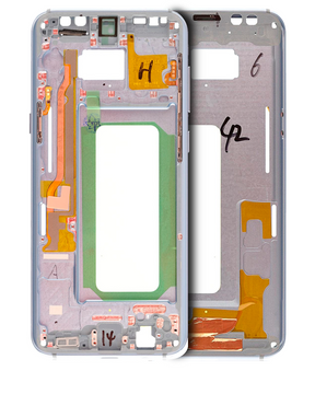 Mid-Frame Housing Compatible For Samsung Galaxy S8 Plus Replacement by Macfactory.Store (With Small Parts) (Coral Blue)