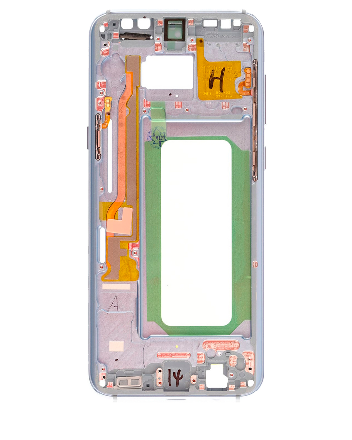 Mid-Frame Housing Compatible For Samsung Galaxy S8 Plus Replacement by Macfactory.Store (With Small Parts) (Coral Blue)